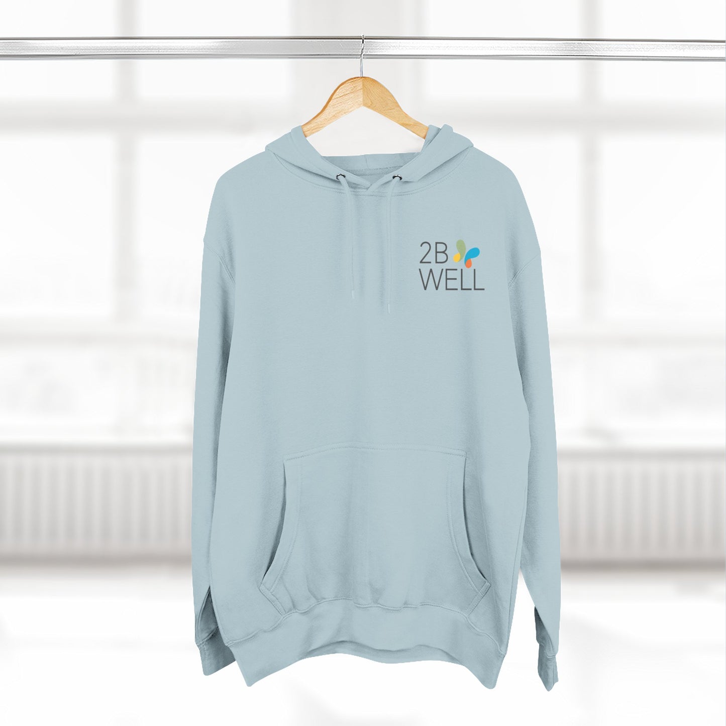 2B Well Logo Hoodie — Wellness Graphic Fleece Hoodie