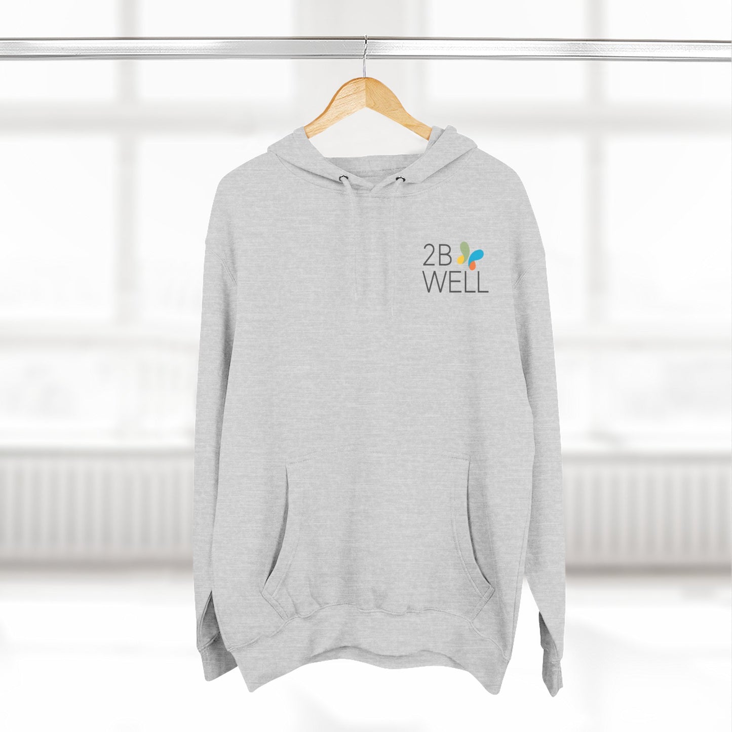 2B Well Logo Hoodie — Wellness Graphic Fleece Hoodie