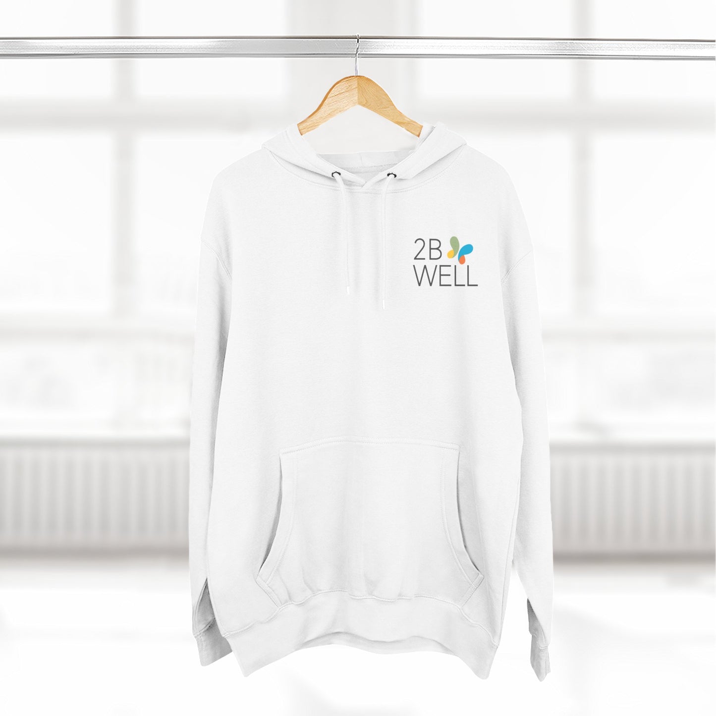 2B Well Logo Hoodie — Wellness Graphic Fleece Hoodie