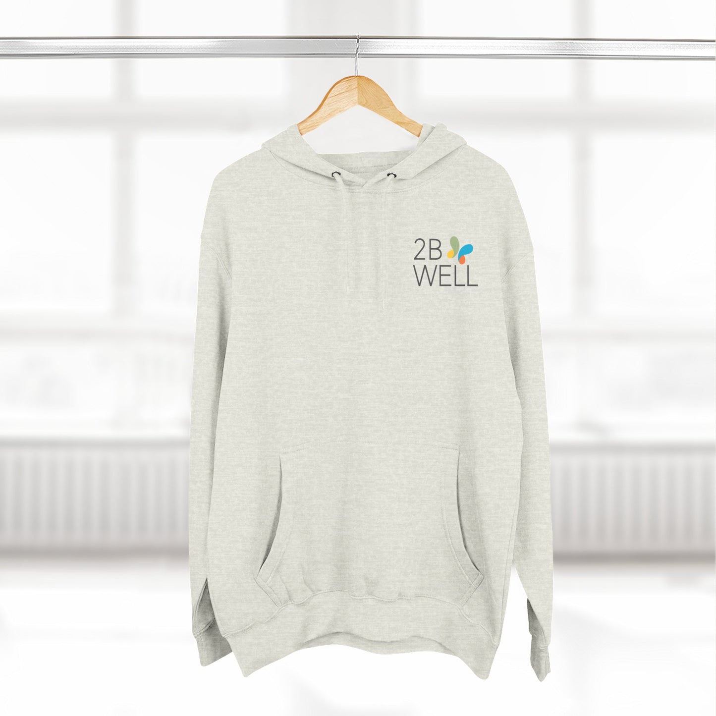 2B Well Logo Hoodie — Wellness Graphic Fleece Hoodie